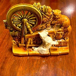 Vintage McCoy Scottie Dog and Cat Planter.